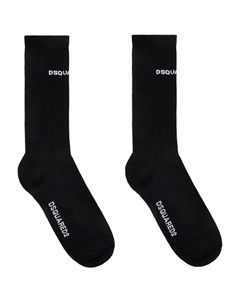 Рифленые носки с логотипом, черный Dsquared2