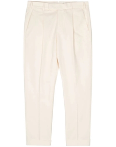 Брюки узкого кроя со складками, нейтральный Pt torino