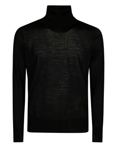 Шерстяной свитер с высоким воротником, черный Alpha industries