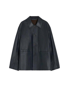 Куртка Leather Workwear Jacket, Asphalt Lemaire