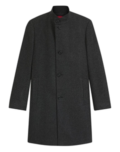 Пальто на пуговицах, серый Hugo