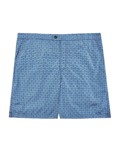 Плавательные шорты с геометрическим принтом, синий Incotex