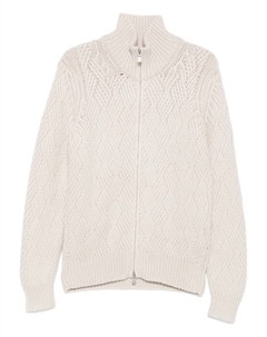 Кардиган на молнии с узором, нейтральный Barba