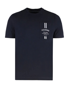 Футболка с круглым вырезом и короткими рукавами, черный Paul & shark