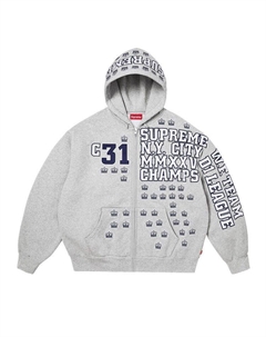 Толстовка League Champs Zip Up Hooded Sweatshirt, Heather Grey Supreme