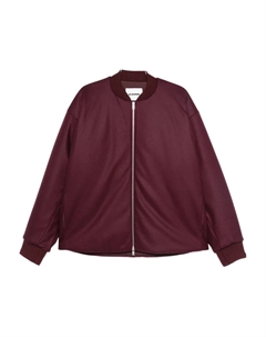 Бомбер из шерсти на молнии, красный Jil sander