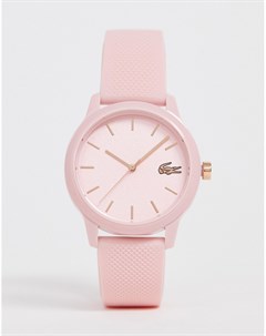 Розовые силиконовые часы 12 12 Lacoste