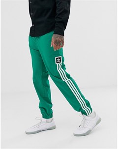 Зеленые джоггеры с 3 полосками Adidas skateboarding
