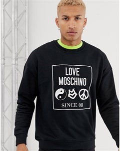 Свитер с вышитым логотипом Love moschino