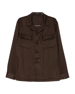 Рубашка с застегивающимся нагрудным карманом, коричневый Tagliatore