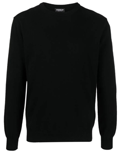 Джемпер тонкой вязки с логотипом, черный Dondup