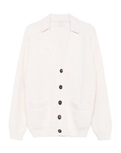 Кардиган с ребристым воротником, нейтральный Eleventy