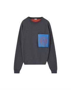 Свитер Anagram Pocket Sweater, Grey/Blue Loewe
