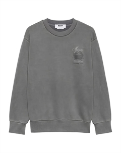 Свитшот с графическим принтом, серый Msgm