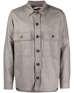 Шерстяная куртка-рубашка, серый Jacob cohen