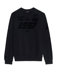 Свитшот с графическим принтом Floc, черный Zadig&voltaire