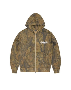 Худи Island Puff Print Zip Hoodie, Forest Camo Corteiz