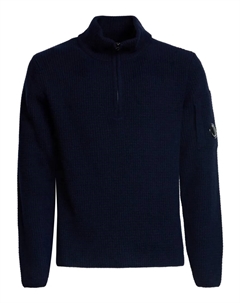 Свитер на молнии с высоким воротником, синий C.p. company