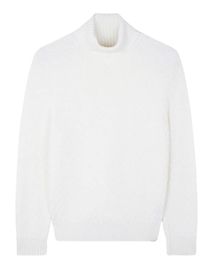 Свитер с воротником-гольф из шерсти мериноса, белый Paul & shark
