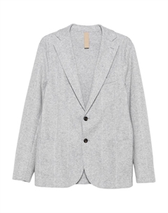 Шерстяной пиджак в полоску, серый Eleventy