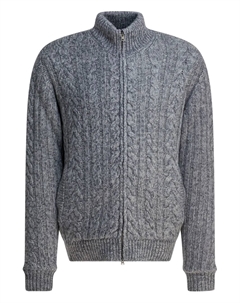 Кардиган на молнии с косами, серый Herno