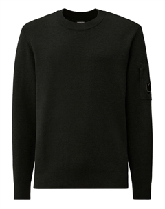 Вязаный свитер с деталями на линзах, черный C.p. company