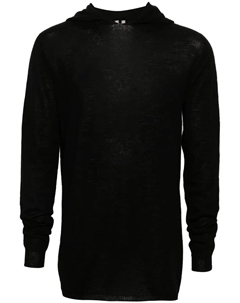 Худи из вирджинской шерсти тонкой вязки, черный Rick owens