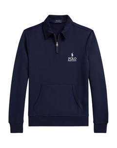 Свитшот с вышивкой и молнией до середины, синий Polo ralph lauren