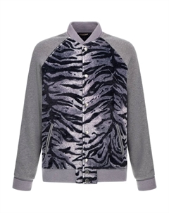 Свитшот с принтом "зебра", серый Roberto cavalli