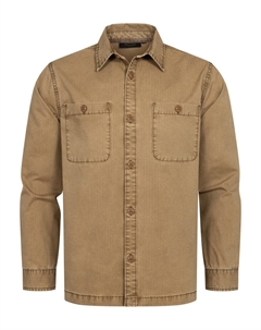 Рубашка на пуговицах классического кроя Pilou, Brown Indicode jeans