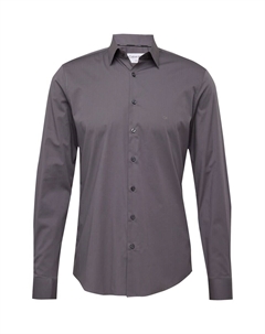 Рубашка Slim Fit на пуговицах, Anthracite Calvin klein