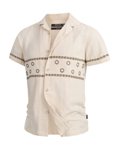 Рубашка на пуговицах классического кроя Cotta, Light beige Indicode jeans