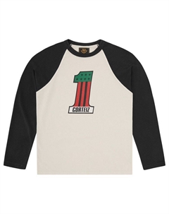 Лонгслив Number 1 Raglan Long-Sleeve, Black Corteiz