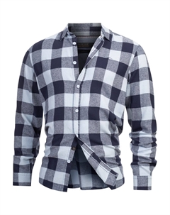 Рубашка на пуговицах классического кроя, Light blue/Dark blue Indicode jeans