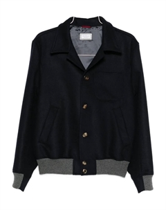 Бомбер из шерсти, синий Brunello cucinelli