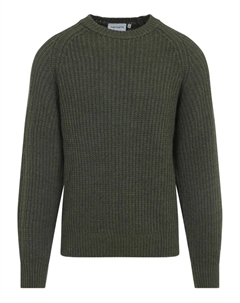 Свитер в рубчик с круглым вырезом, зеленый Carhartt wip