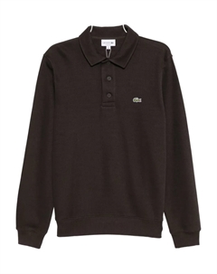 Рубашка поло с вышитым логотипом, коричневый Lacoste