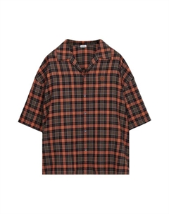 Рубашка Short-Sleeve Shirt, Orange/Black Loewe