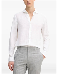 Льняная рубашка с длинными рукавами, белый Joop