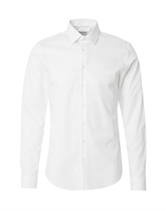 Рубашка Slim Fit на пуговицах, White Calvin klein