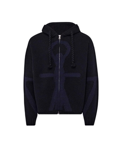 Худи Zip Up Anchor Hoodie, Black/Navy Jw anderson