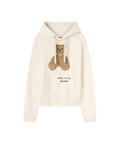 Худи Bear In Mind Hoodie, Off White/Brown Palm angels