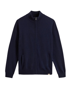 Шерстяной кардиган на молнии, синий Woolrich