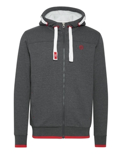 Худи с капюшоном на молнии Benjamin, Dark grey Solid