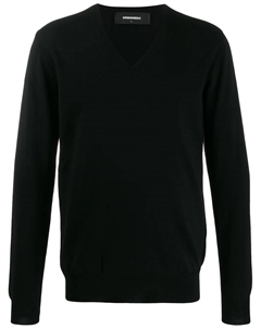 Свитер с V-образным вырезом, черный Dsquared2