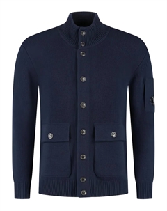 Кардиган с высоким воротом и пуговицами, синий C.p. company