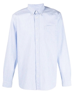 Полосатая рубашка с длинными рукавами, синий Woolrich