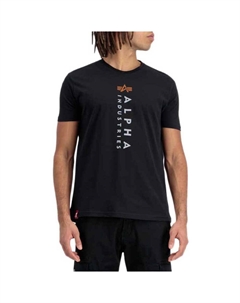 Футболка R Print, черный Alpha industries