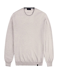 Свитер с круглым вырезом и накладками на локтях, нейтральный Fay