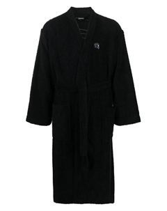 Халат Ikon с вышивкой, черный Karl lagerfeld